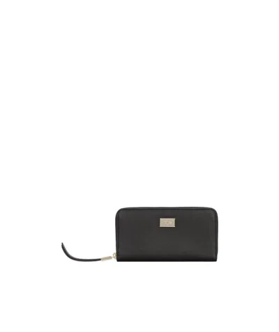 Tod's Logo Buckle Wallet In Black