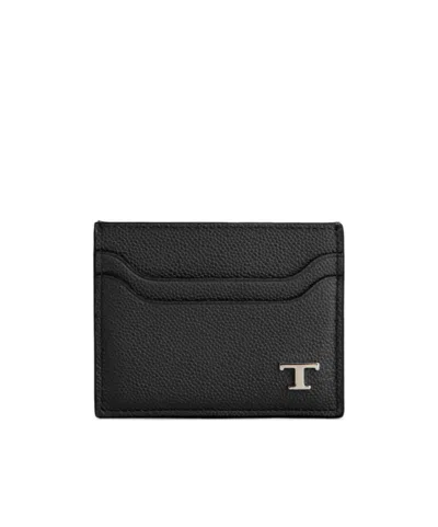 TOD'S TOD'S T TIMELESS LOGO CREDIT CARD HOLDER