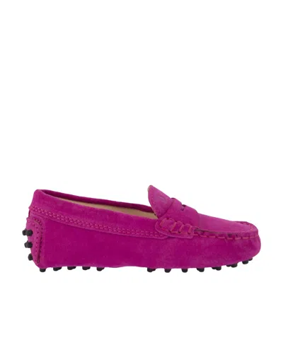 Tod's Logo Casual Shoes In Purple
