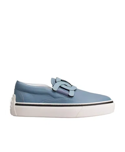 Tod's Logo Casual Sports Shoes In Blue
