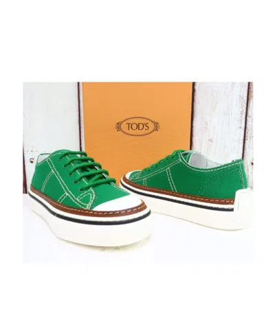 Tod's Logo Casual Sports Shoes In Green