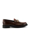 Tod's Loafers With Buckle And Golden Front In Black