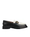 Tod's Woman Loafers Black Size 8 Leather In Multicolor