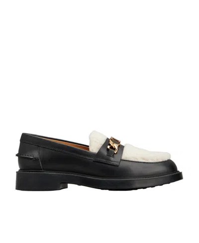 TOD'S TOD'S LOGO PLAQUE LOAFERS