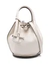 Tod's Mini Leather Bucket Bag In Nude & Neutrals