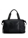 Tod's Logo-debossed Leather Duffle Bag In Black