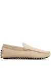 Tod's Logo-debossed Leather Loafers In Neutrals