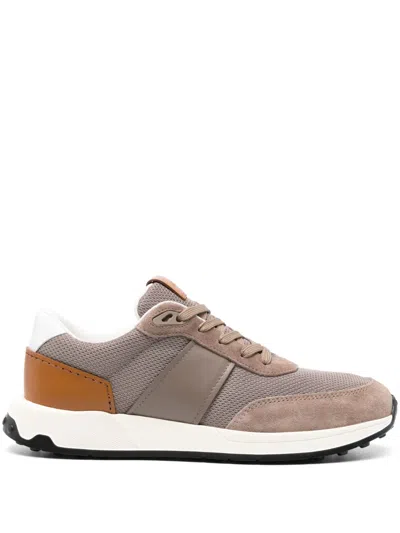 Tod's Logo-debossed Suede Sneakers In Brown