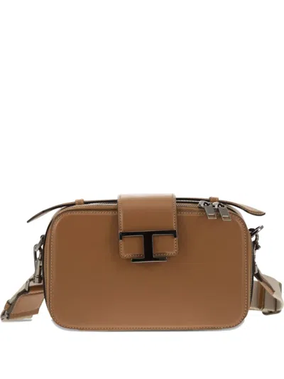 Tod's Logo-detail Camera Bag In Brown