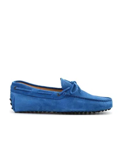 Tod's Logo Details Business Casual Shoes In Blue