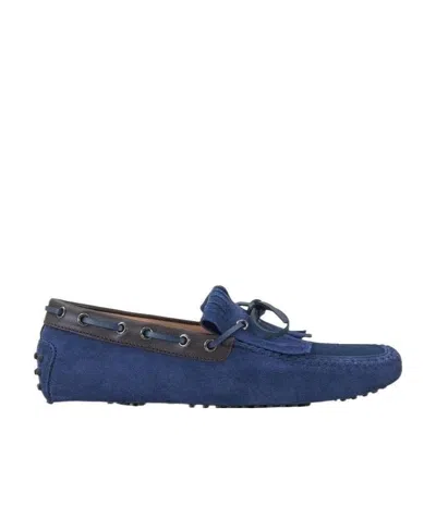 Tod's Logo Details Business Casual Shoes In Blue