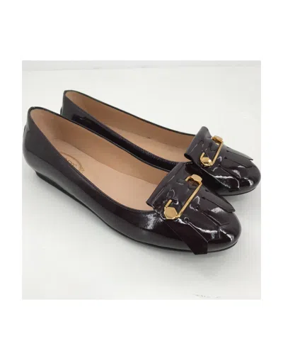 Tod's Logo Details Flat Shoes In Black