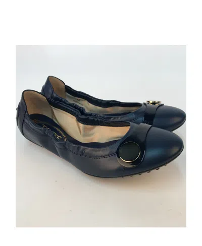 Tod's Logo Details Flat Shoes In Black