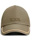 Tod's Logo-embroidered Baseball Cap In Green