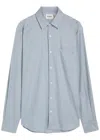 Tod's Tods Logo-embroidered Houndstooth Cotton Shirt In Gray