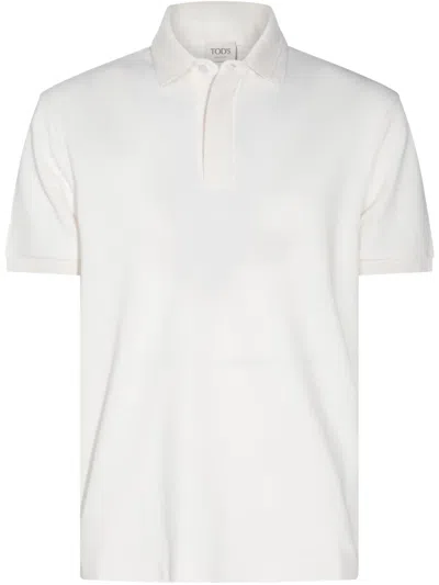 Tod's Logo-embroidered Polo Shirt In White