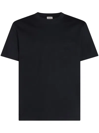 Tod's Logo-embroidered T-shirt In Blue