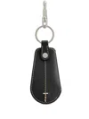 Tod's Logo-engraved Shoehorn Key Holder In Black
