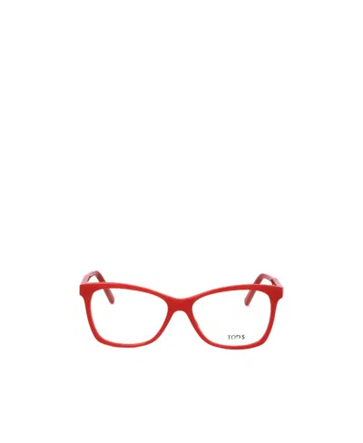 Tod's Logo Flat Mirror In Red
