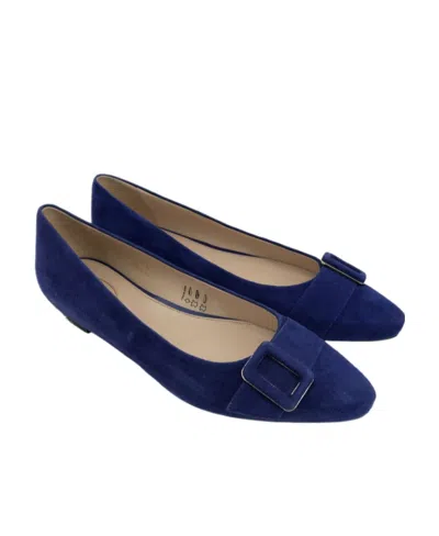 Tod's Logo Flat Shoes In Blue