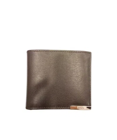 Tod's Logo Folding Wallet In Brown