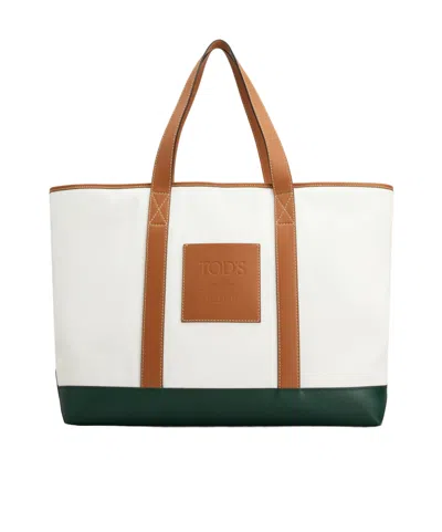 Tod's Logo Handbag In White