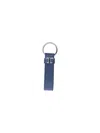Tod's Timeless-logo Leather Keyring In Blue