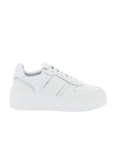 Tod's Logo-lacing Low-cut Casual Shoes In White