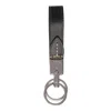 Tod's Logo Leather Keyring In Black