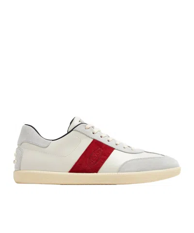 Tod's Logo Low-cut Casual Shoes In Nude