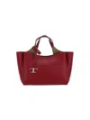 Tod's Leather Shoulder Bag With Top Handles And Detachable Strap