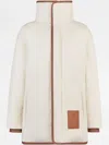 Tod's Logo-patch Coat In Neutrals