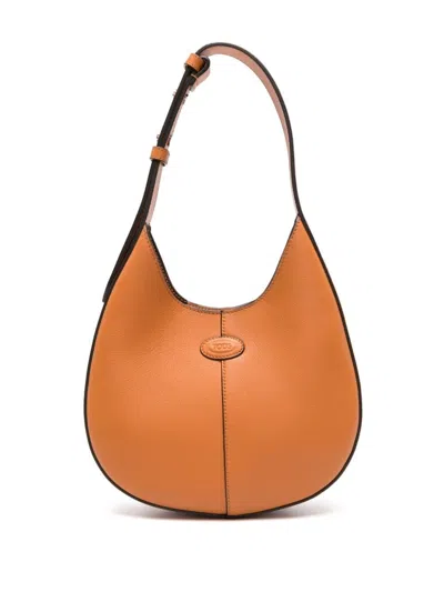 Tod's Borsa Hobo Con Logo In Yellow & Orange