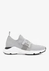 Tod's Grey Knit Sneakers Rubber Sole