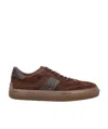 Tod's Man Sneakers Dark Brown Size 7 Soft Leather In Brown
