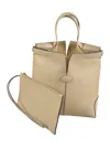 Tod's Logo Patch Top Handle Shopper Bag In Beige