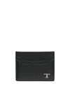 Tod's Credit Card Holder In Leather In 黑色