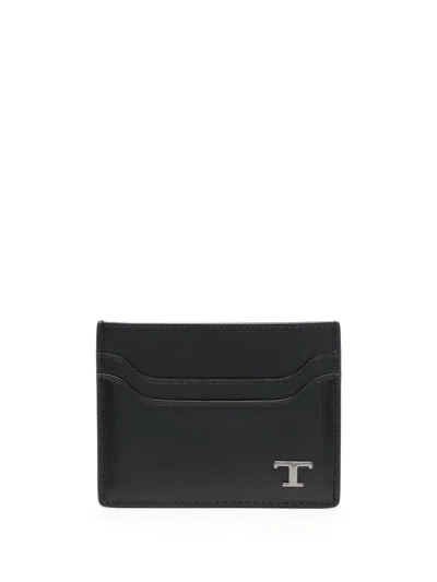 Tod's Leather Card Holder In 黑色