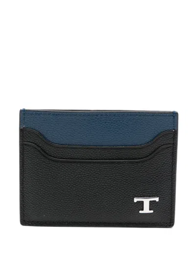 Tod's Logo-plaque Card Holder In Blue