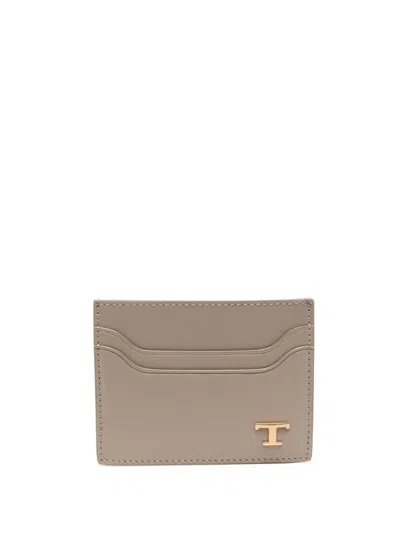 Tod's Logo-plaque Card Holder In Grau