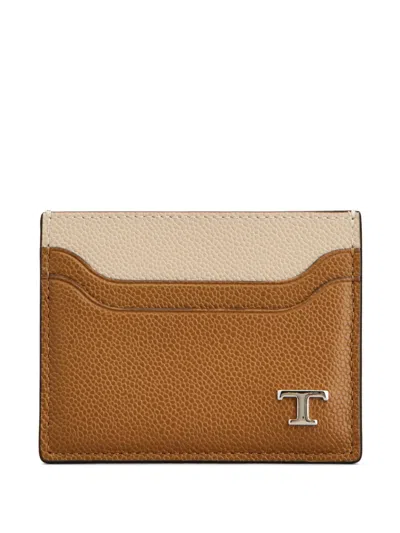 Tod's Logo-plaque Cardholder In Brown