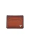Tod's Logo-plaque Credit Card Holder In Brown