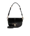 Tod's Logo-plaque Leather Crossbody Bag In Black