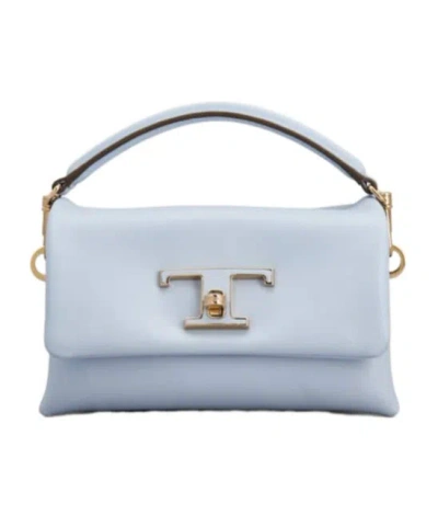 Tod's Logo-plaque Leather Crossbody Bag In Blue
