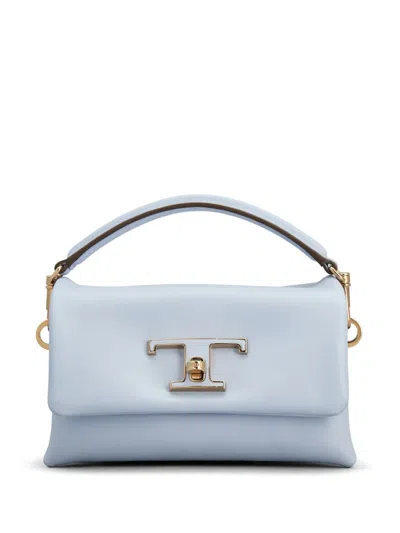 Tod's Logo-plaque Leather Crossbody Bag In Blue