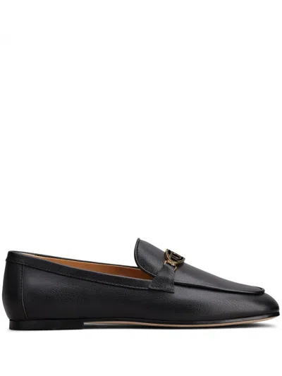 Tod's 5mm Logo Leather Loafers In Black