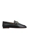 Tod's Leather Loafers With Bow In Black