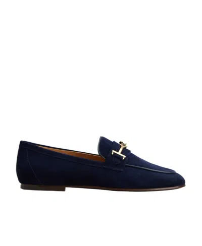 Tod's Logo-plaque Leather Loafers In Black