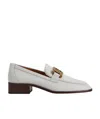 Tod's Leather Loafers In Gray
