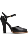 Tod's Logo-plaque Leather Pumps In Black